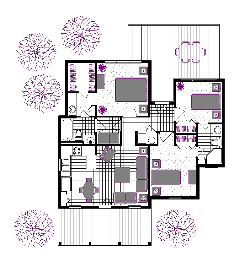 Suggested Furniture Layout image of Rutherford house - 908 House Plan